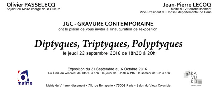 carton de l'exposition de la JGC à la maire du 6e en septembre 2016