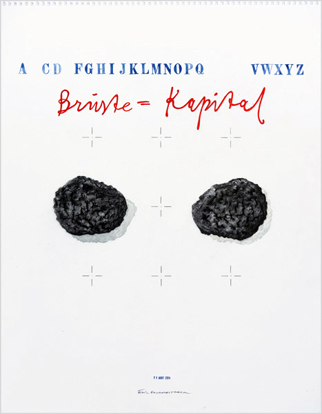 dessin d'Eric Fourmestraux "Brüste=Kapital"