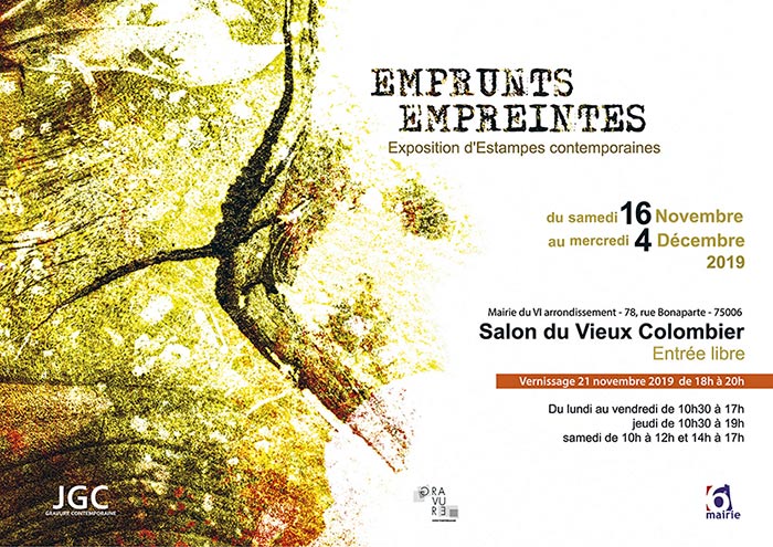 Invitation à l'exposition "Emprunts-Empreintes"