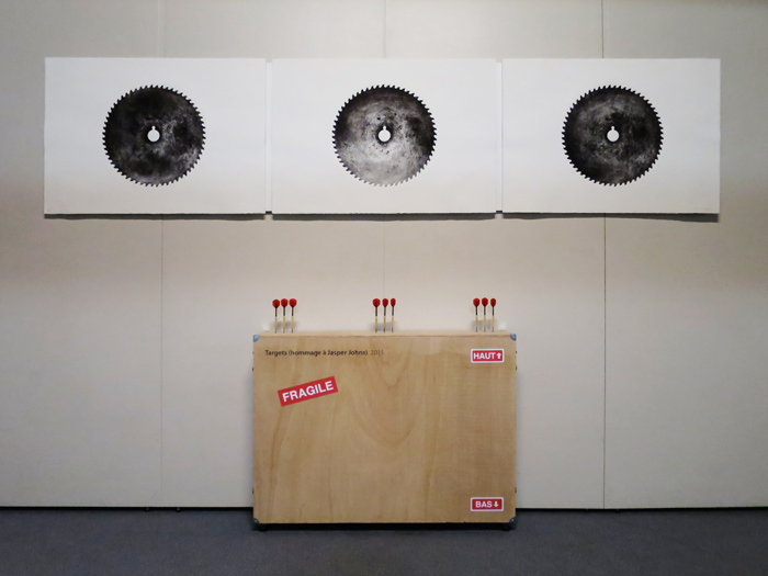 lien vers l'installation "Targets (hommage à Jasper Johns)" vue d'ensemble
