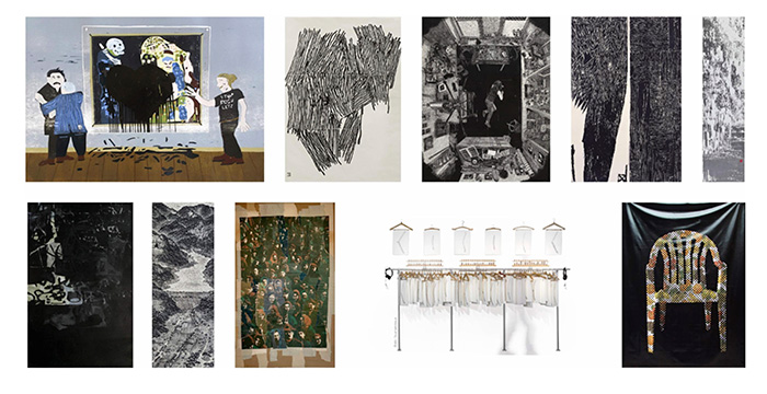 invitation de l'exposition "AU-DELÀ DU TEMPS, L’estampe, un art sans frontière"