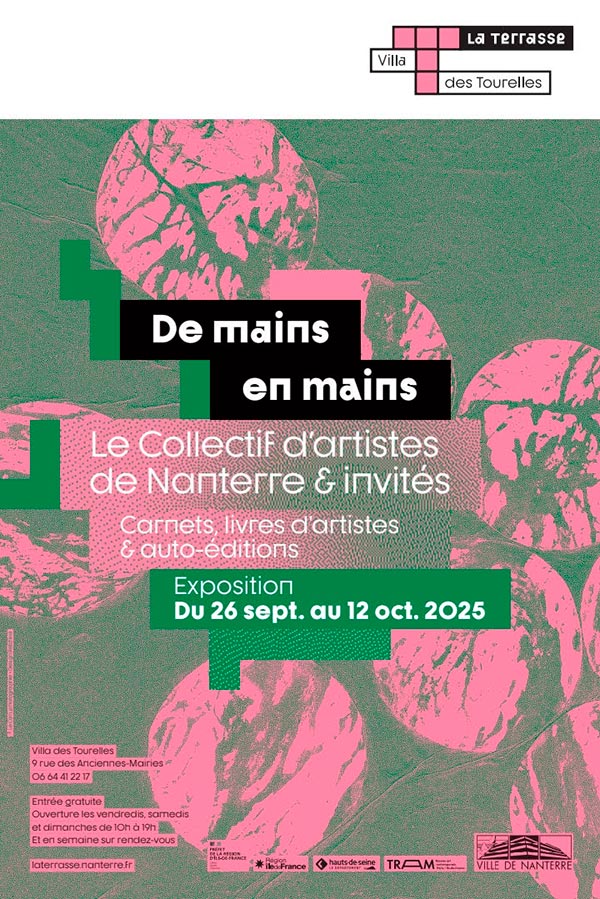 invitation de l'exposition "De mains en mains"