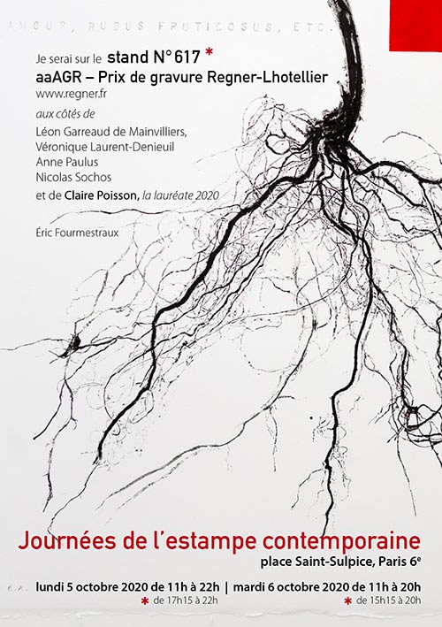 Gravure présentée par Eric Fourmestraux aux Journées de l'estampe contemporaine