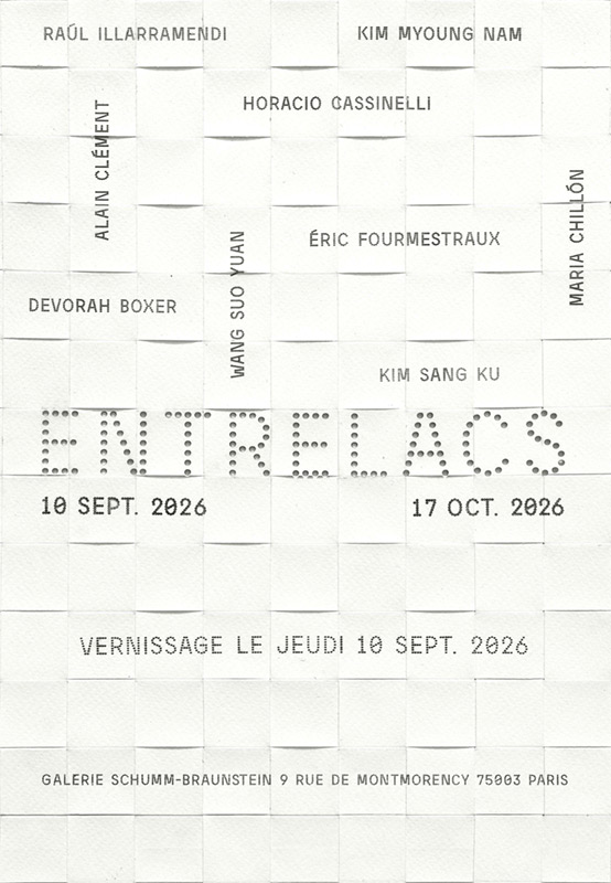 invitation à l'exposition "Entrelacs" à la Galerie Schumm-Braunstein